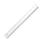 Ruler Plastic Clear 12"